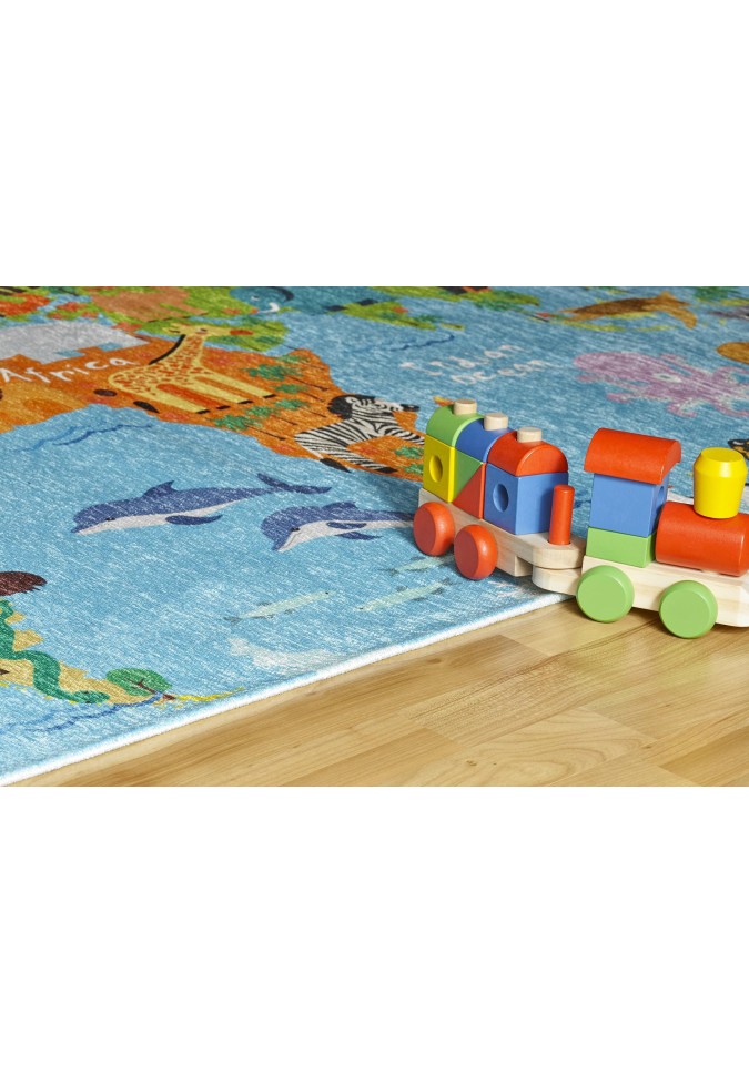 Tapis Carte du Monde | Ludique, Enfants & Animaux