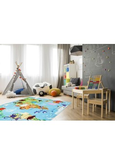 Tapis Carte du Monde | Ludique, Enfants & Animaux 2