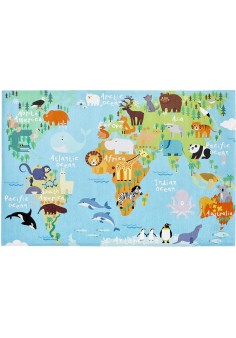 Tapis Carte du Monde | Ludique, Enfants & Animaux