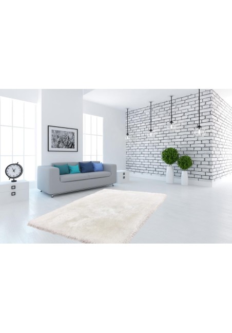 Tapis Shaggy Blanc