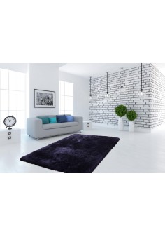 Tapis Poils Longs Ultra Doux Bleu Nuit 2