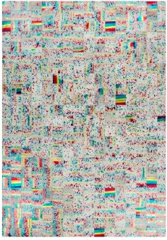 Tapis cuir multi couleur