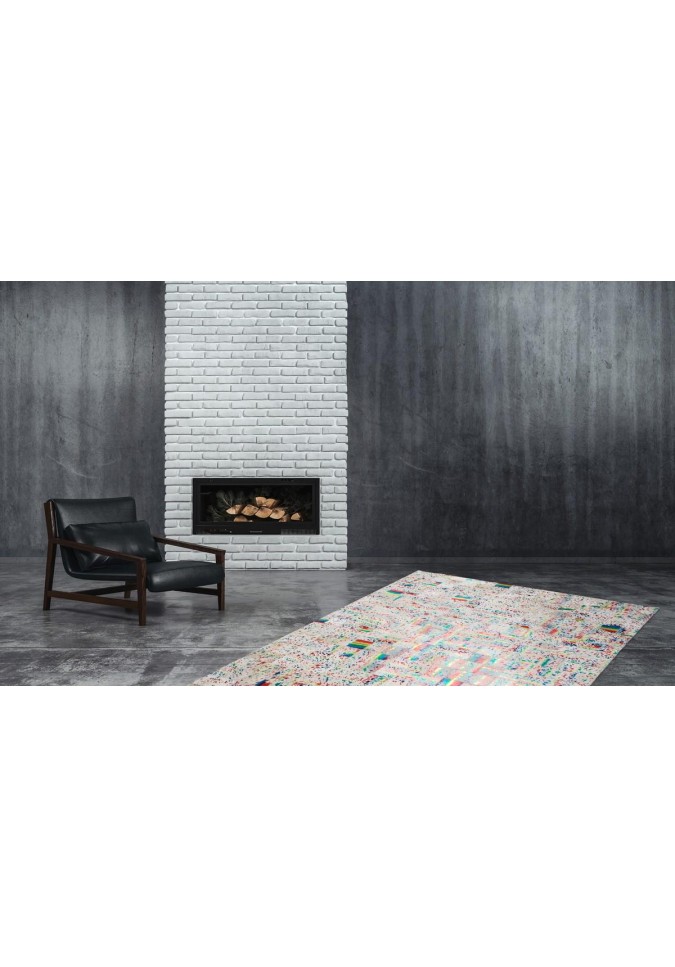 Tapis cuir multi couleur