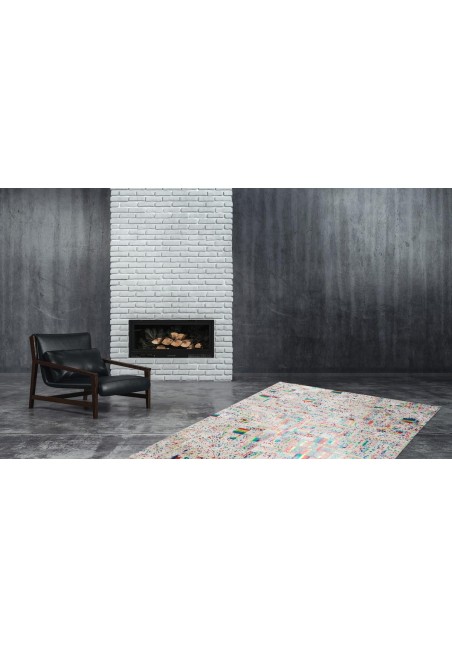 Tapis cuir multi couleur