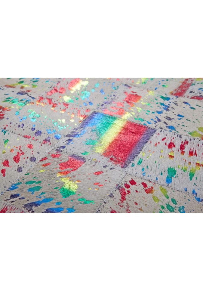 Tapis cuir multi couleur