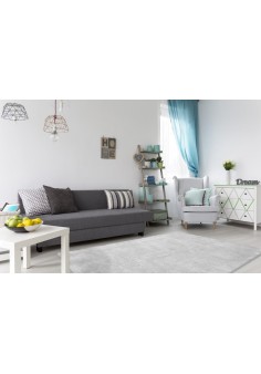 Tapis Shaggy Gris Argenté - Bali 110 2