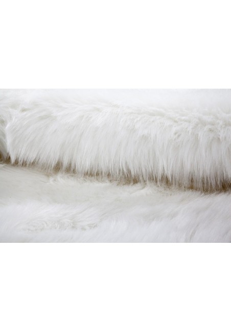 Tapis Shaggy Blanc Poil Fin - Crown