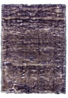 Tapis Shaggy Blanc violet - Crown