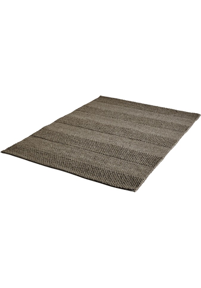 Tapis 100% Laine Taupe - Dakoka