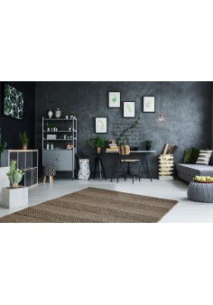 Tapis 100% Laine Taupe - Dakoka 2