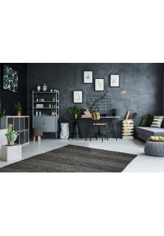 Tapis 100% Laine Gris Béton - Dakoka 2