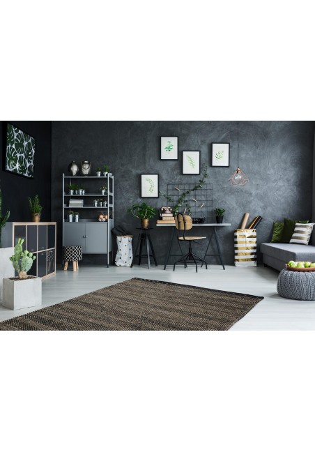 Tapis Marron en Laine - Jaipur