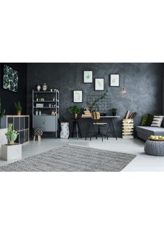 Tapis Gris en Laine - Jaipur 2