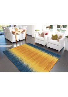 Tapis Laine Jaune Bleu Sunset 8070 - Arte Espina 2