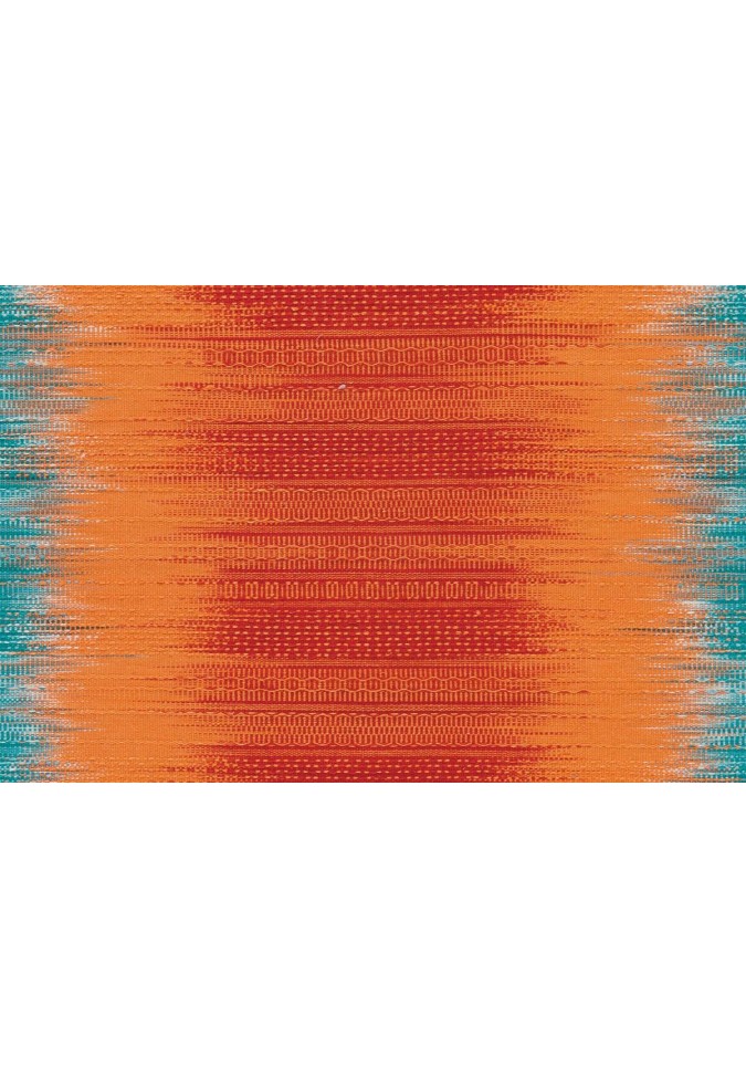 Tapis Naturel Laine de Nouvelle Zélande Orange / Bleu Sunset 8070 - Arte Espina