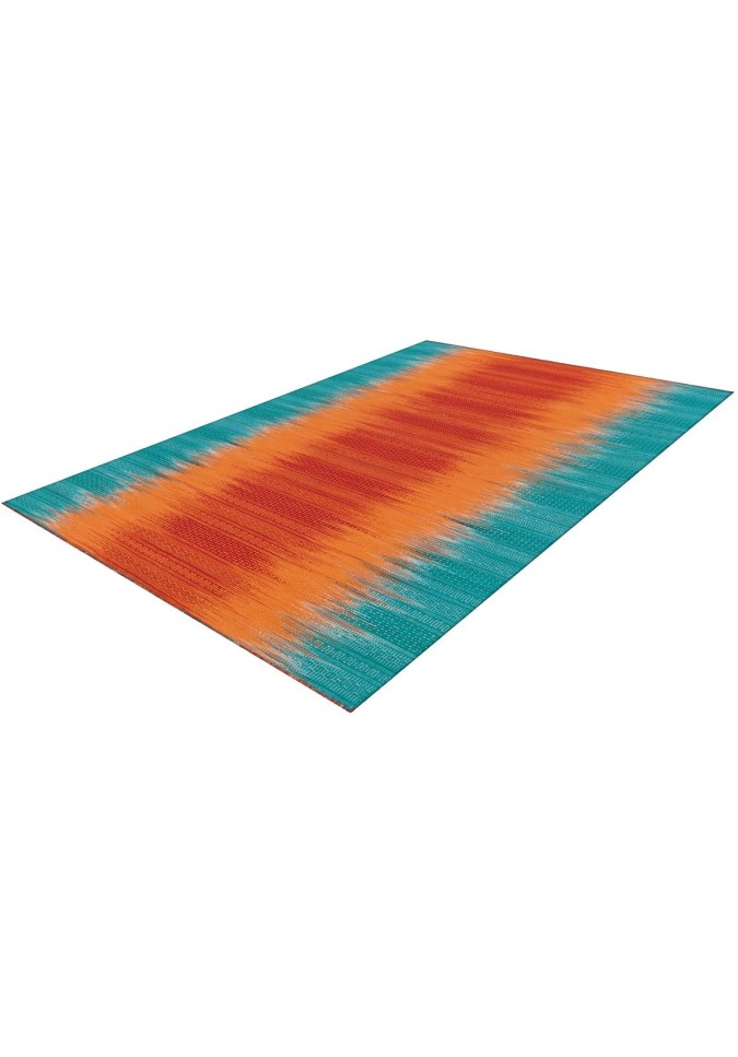 Tapis Naturel Laine de Nouvelle Zélande Orange / Bleu Sunset 8070 - Arte Espina