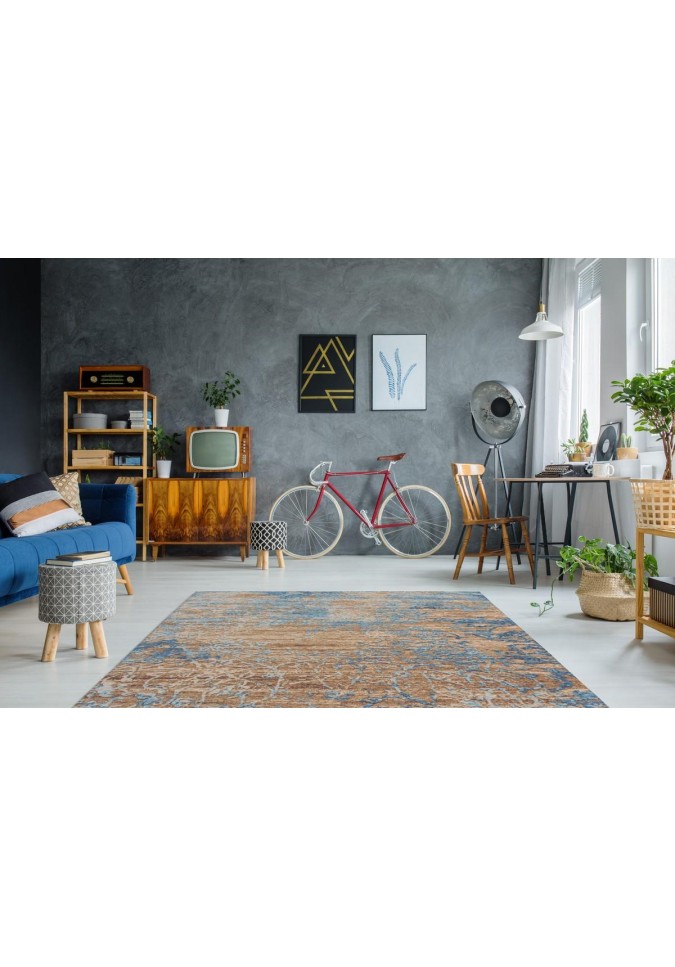 Tapis Bleu / Beige - Blaze 600