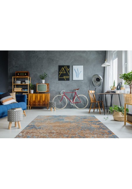 Tapis Bleu / Beige - Blaze 600