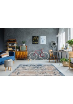 Tapis Vintage Arte Espina Crème / Bleu - Antigua 500 2