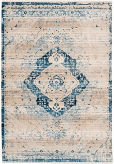 Tapis Vintage Arte Espina Crème Bleu - Baroque 500