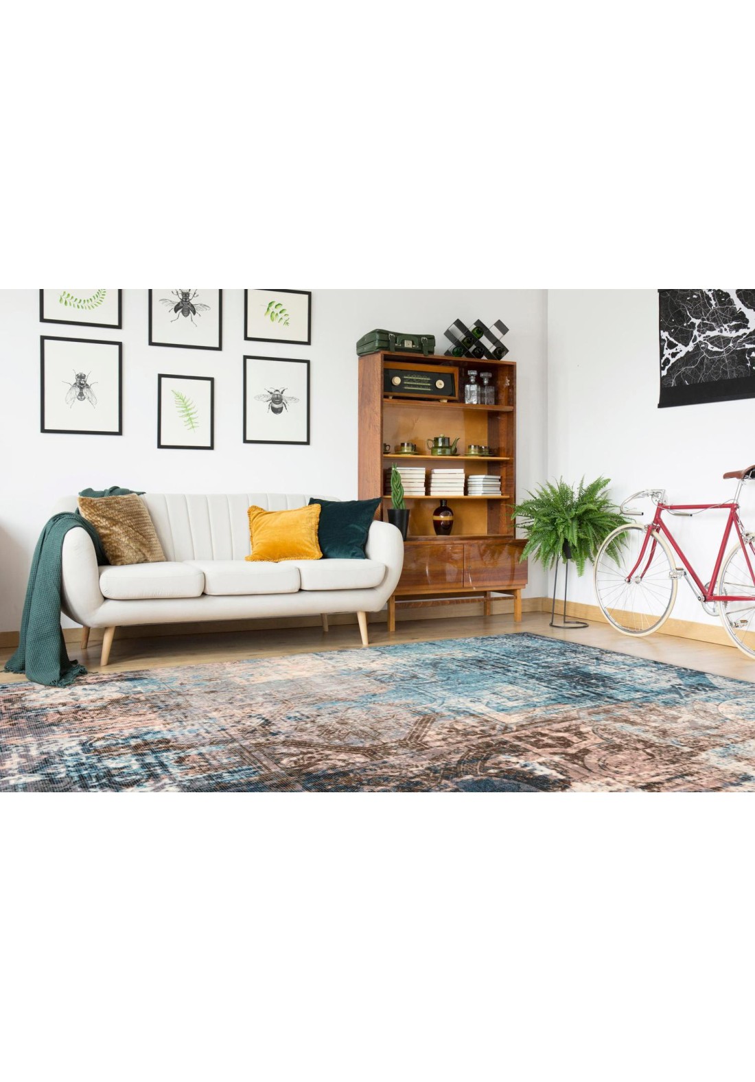 Tapis shaggy blanc : acheter un tapis de salon shaggy Arte Espina
