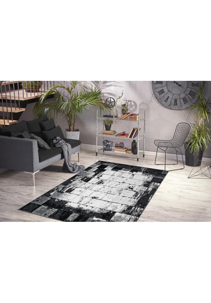 Tapis Vintage Gris Anthracite - Esperanto 325