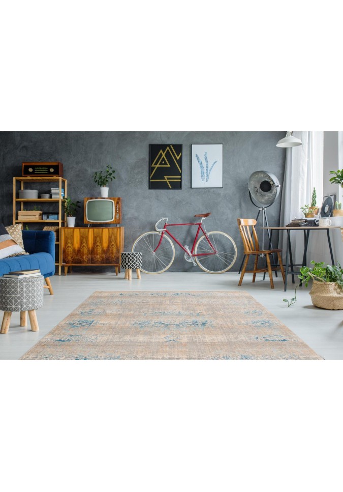 Tapis vintage gris et turquoise - ARTE ESPINA - Baroque 300