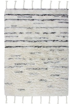 Tapis Shaggy Laine Ivoire - Casablanca 110