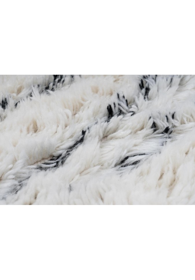 Tapis Shaggy Laine Ivoire - Casablanca 110