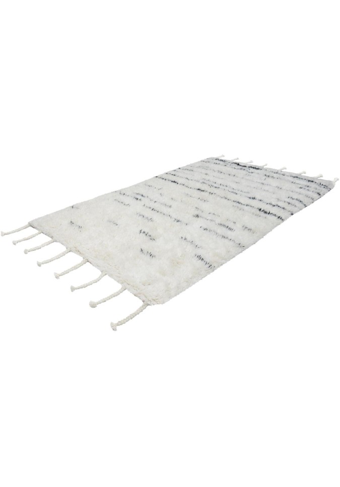 Tapis Shaggy Laine Ivoire - Casablanca 110