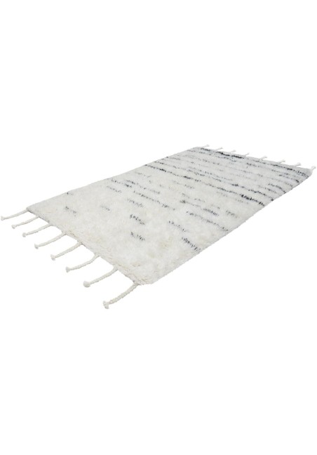 Tapis Shaggy Laine Ivoire - Casablanca 110