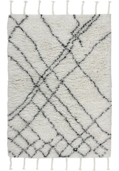 Tapis berbere Laine Ivoire - Casablanca 130