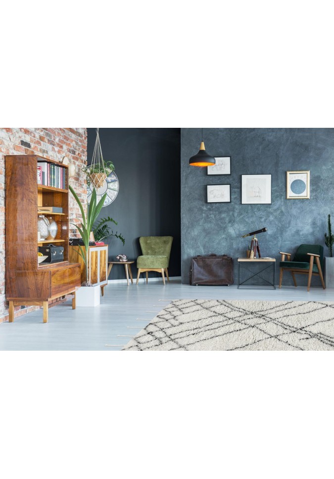 Tapis berbere Laine Ivoire - Casablanca 130