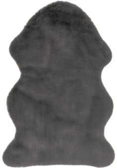 Tapis Descente de Lit Ultra Doux de Couleur Gris