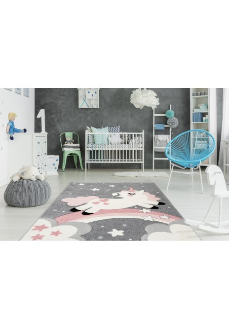 Tapis Licorne rose pour fille