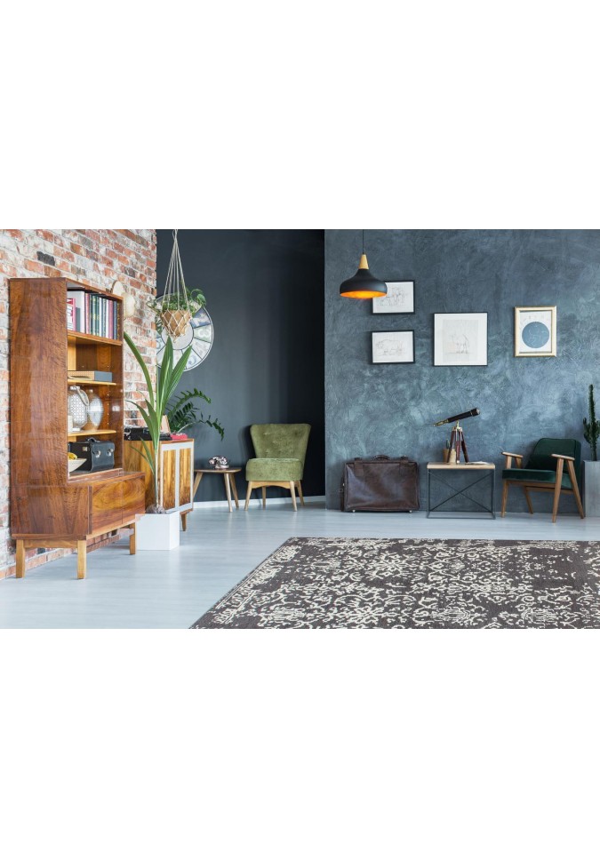 Tapis Vintage - River 130 Gris anthracite