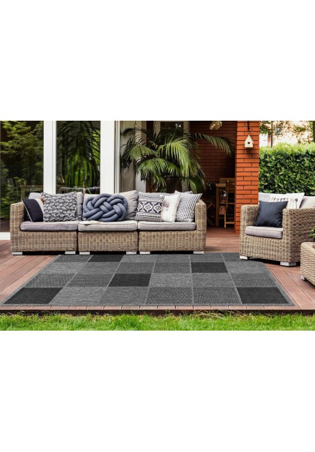 Tapis Tressé Indonesia Gris