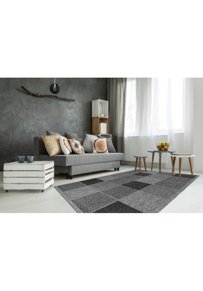 Tapis Tressé Indonesia Gris