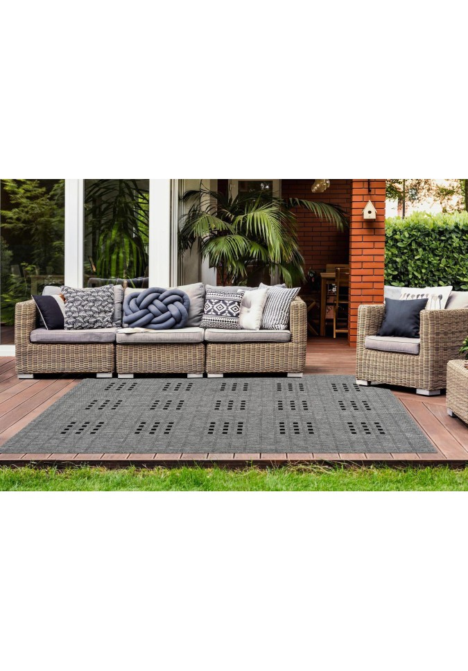 Tapis Tressé Indonesia Gris
