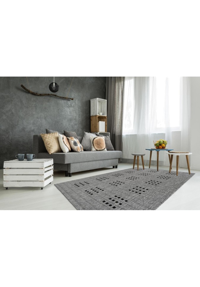 Tapis Tressé Indonesia Gris