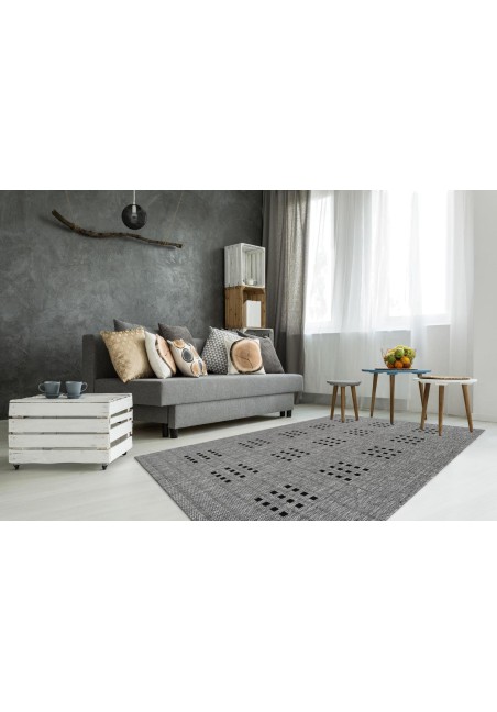 Tapis Tressé Indonesia Gris