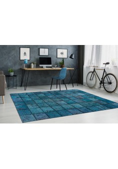 Tapis en cuir motif patchwork 2