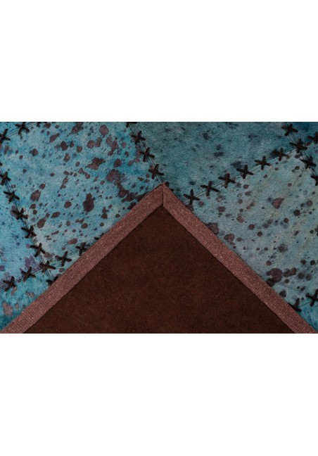 Tapis en cuir motif patchwork