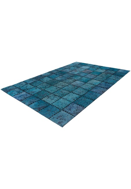 Tapis en cuir motif patchwork