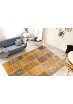 Tapis à poils plats Doré - Faye 525 2