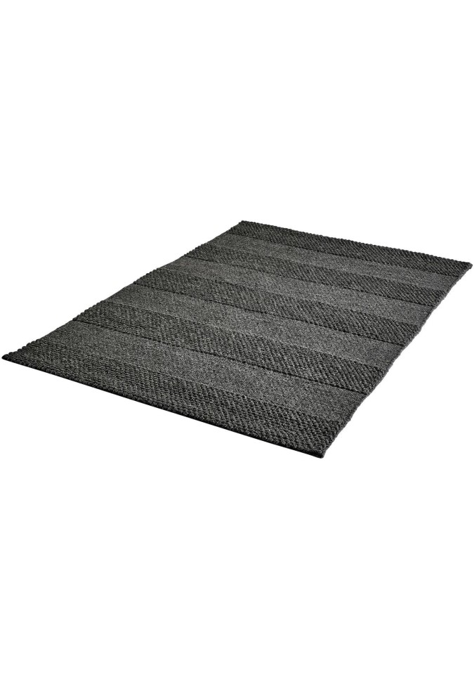 Tapis 100% Laine Gris Béton - Dakoka