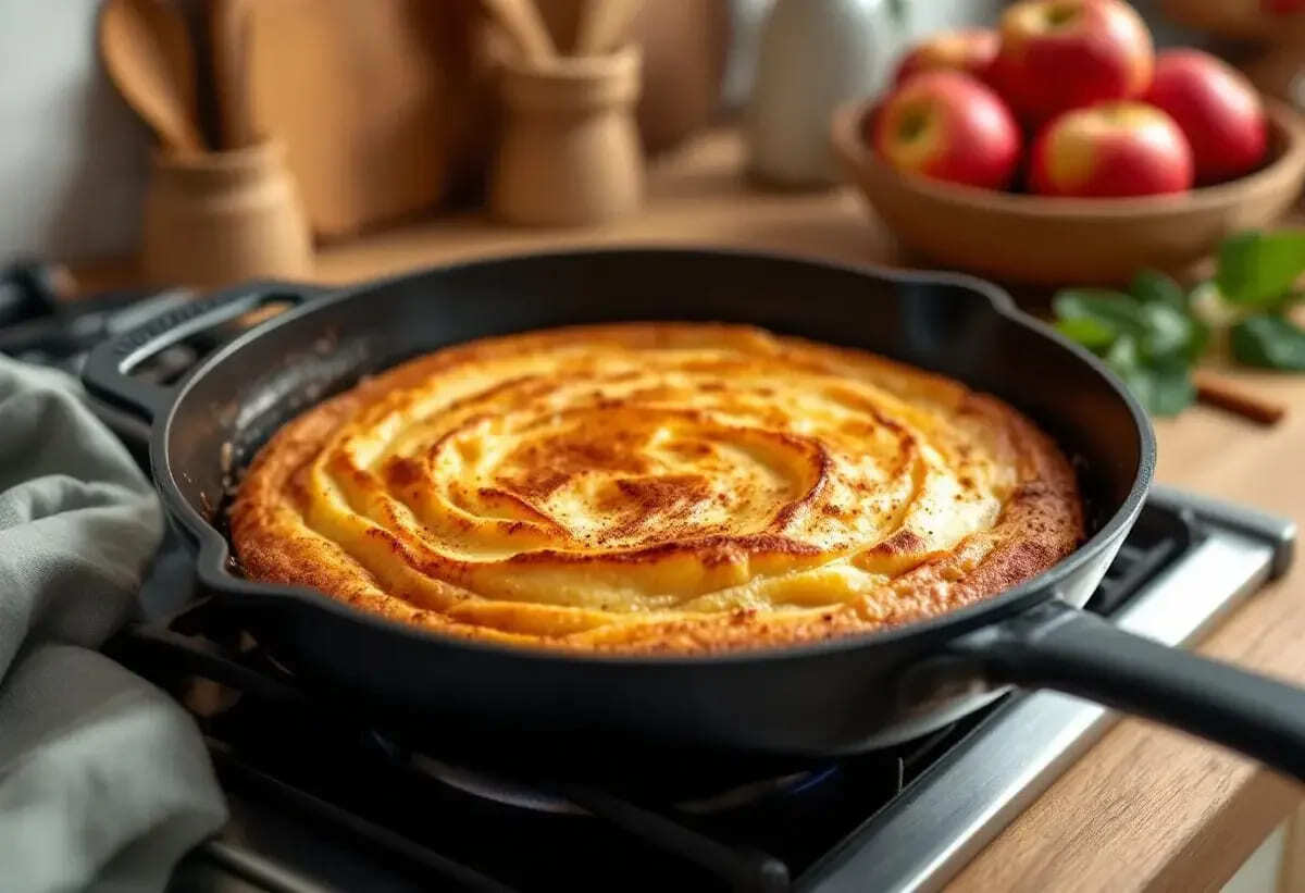 Je fais ce gâteau aux pommes à la poêle : simple, rapide, sans four et 100 % réconfort