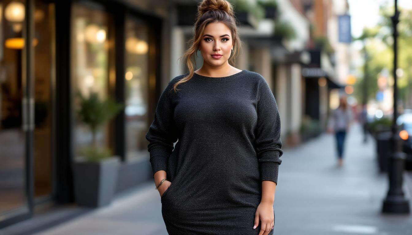 Mango : cette robe en maille flatte la silhouette quand on a des rondeurs