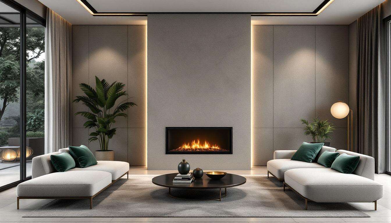 Les architectes l’assument : le faux coin cheminée remplace désormais la vraie flamme dans le luxe discret
