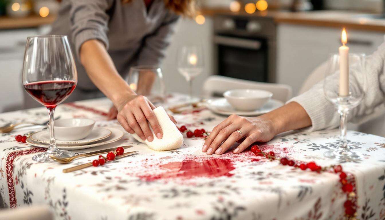 Cette éponge Action à moins de 1 euro effacera toutes les taches de vin, sauce ou chocolat sur vos nappes de fêtes